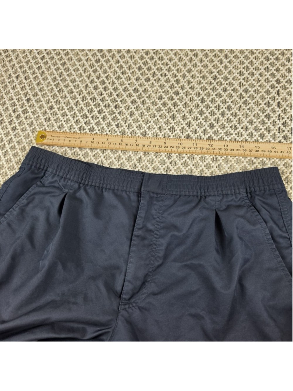 Nike Tennis Navy Athletic Shorts Mens Medium Swoosh Zip Pocket Vintage - Picture 7 of 9